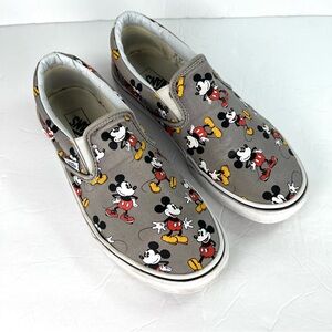 Disney X Vans Slip On Sneakers Sz M9.0 W10.5 Gray Multi Novelty Collectible
